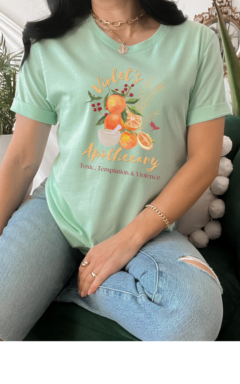 Violets Apothecary tee